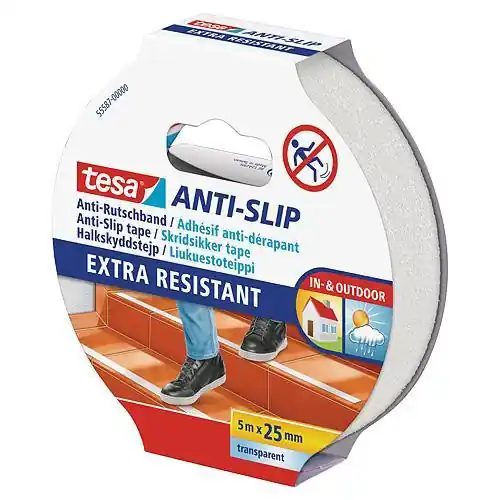 Alacsony ár Tesa Anti-Slip Szalag, Csúszásgátló, Átlátszó, 25 mm, L-5 m